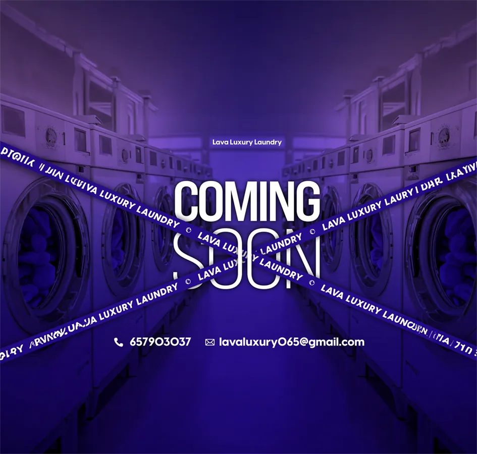 Lava Luxury Laundry — Coming Soon. Teléfono: 657 903 037. Email: lavaluxury065@gmail.com